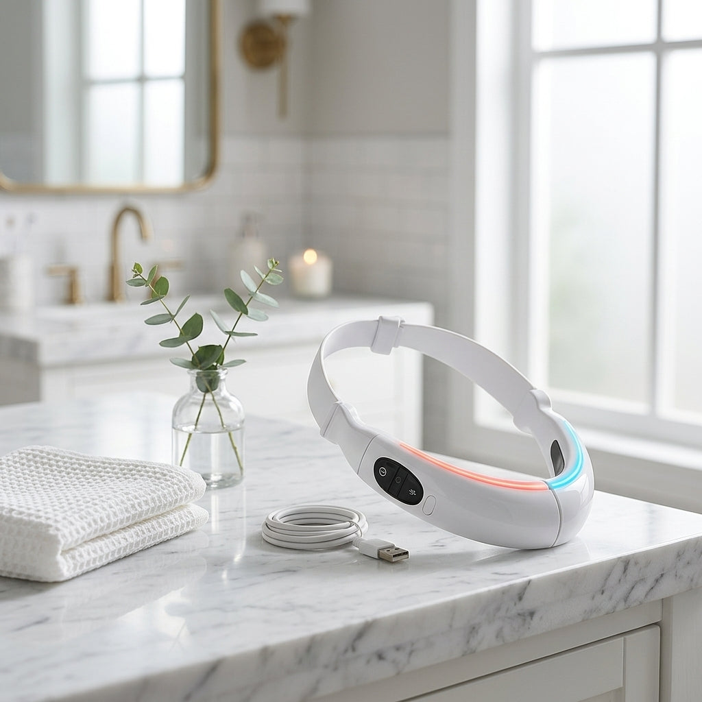 LED facial and neck beauty therapy device — Lifestyle - Beauty Spa | Generated by Modelize